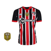 Camisa São Paulo Away 23/24 - Vermelha e Branca + PATCH COPA DO BRASIL