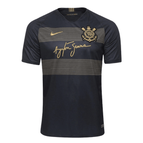Camisa Corinthians Ayrton Senna 18/19 Retrô - Preta